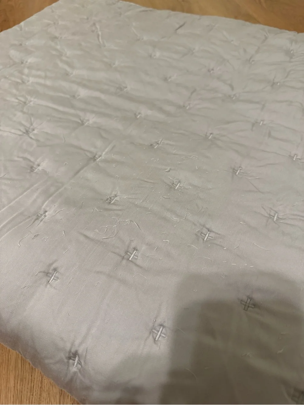 Quince Quilted Comforter Set - Light Gray